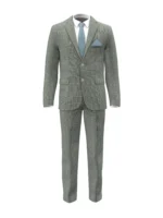 SHERRY STRETCH - Black and White/Light Blue Glen Check (Plaid) - Image 2