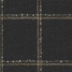 CRYSTAL SPRINGS - Black/Ochre Brown Unbalanced Boucle Windowpane