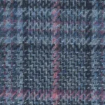 SHERRY TWEED - Slate Blue/Pink Glen Check (Plaid) Fancy