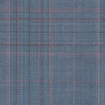 CASHIQUE SUITS - Light Blue/Red Split Matt Glen Check (Plaid) Fancy