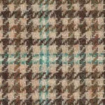 SHERRY TWEED - Tan Gun Club with Seafoam Ombre Windowpane
