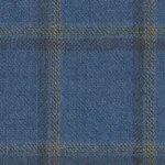 ASCOT SOFT TOUCH - Mid Blue/Gold Unbalanced Windowpane