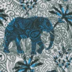 LININGS COLLECTION - Elephants Blue/Silver