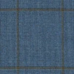 SHERRYKASH - Light Blue/Gold Hairline Windowpane