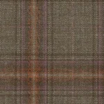 SHERRYKASH - Dark Taupe/Orange Diffused Check (Plaid) with Dusty Pink Windowpane